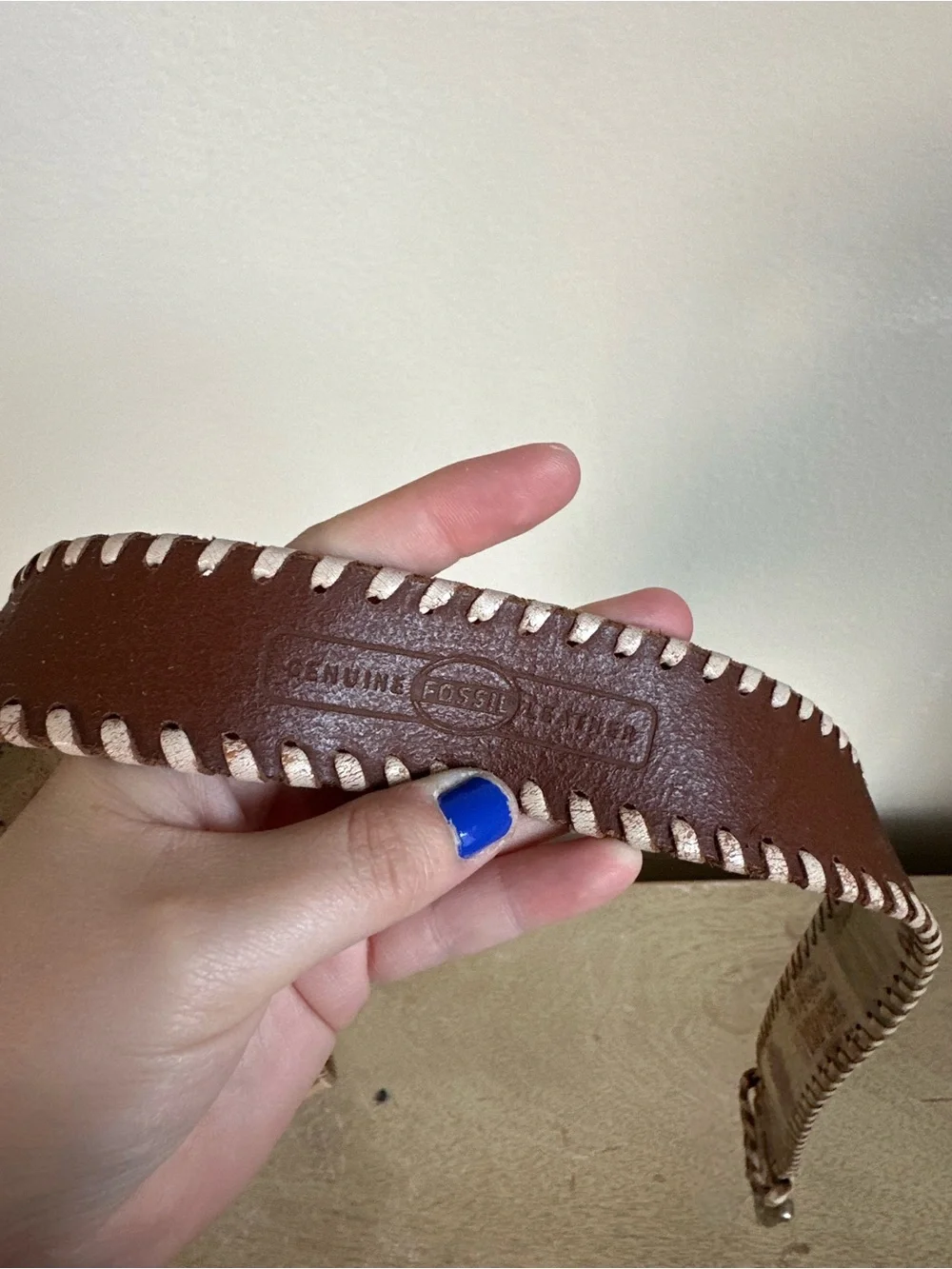 Y2K Fossil Western Leather Belt